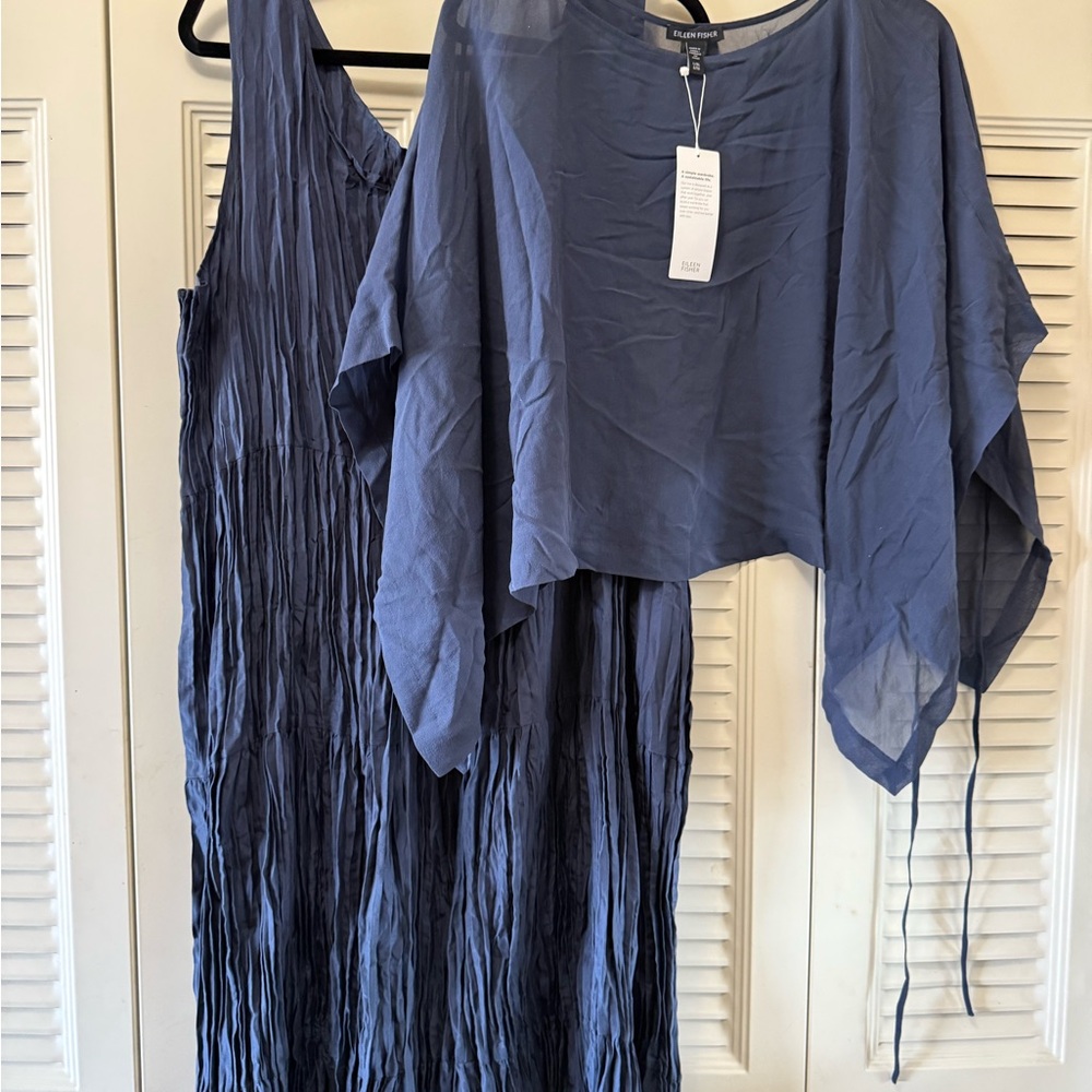 blue silk chiffon overlay
side ties - Picture 5 of 5